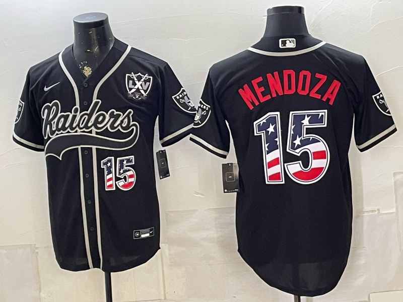 Men 2026 Oakland Raiders #15 Mendoza black Nike Limited NFL Jersey071517